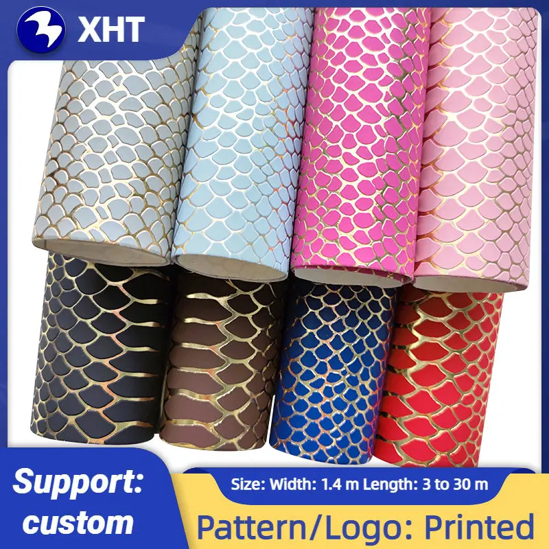 

30*135cm Snake Skin Embossed Shining Metallic Synthetic Leather PU Artificial for Making Bag Mat Wallpaper Belt Purse