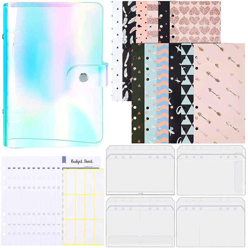 

A6 PVC Notebook Binder Sleeve,Budget Money Envelope,Expense Budget Sheet For Daughters,Girlfriends,Mothers And Relatives