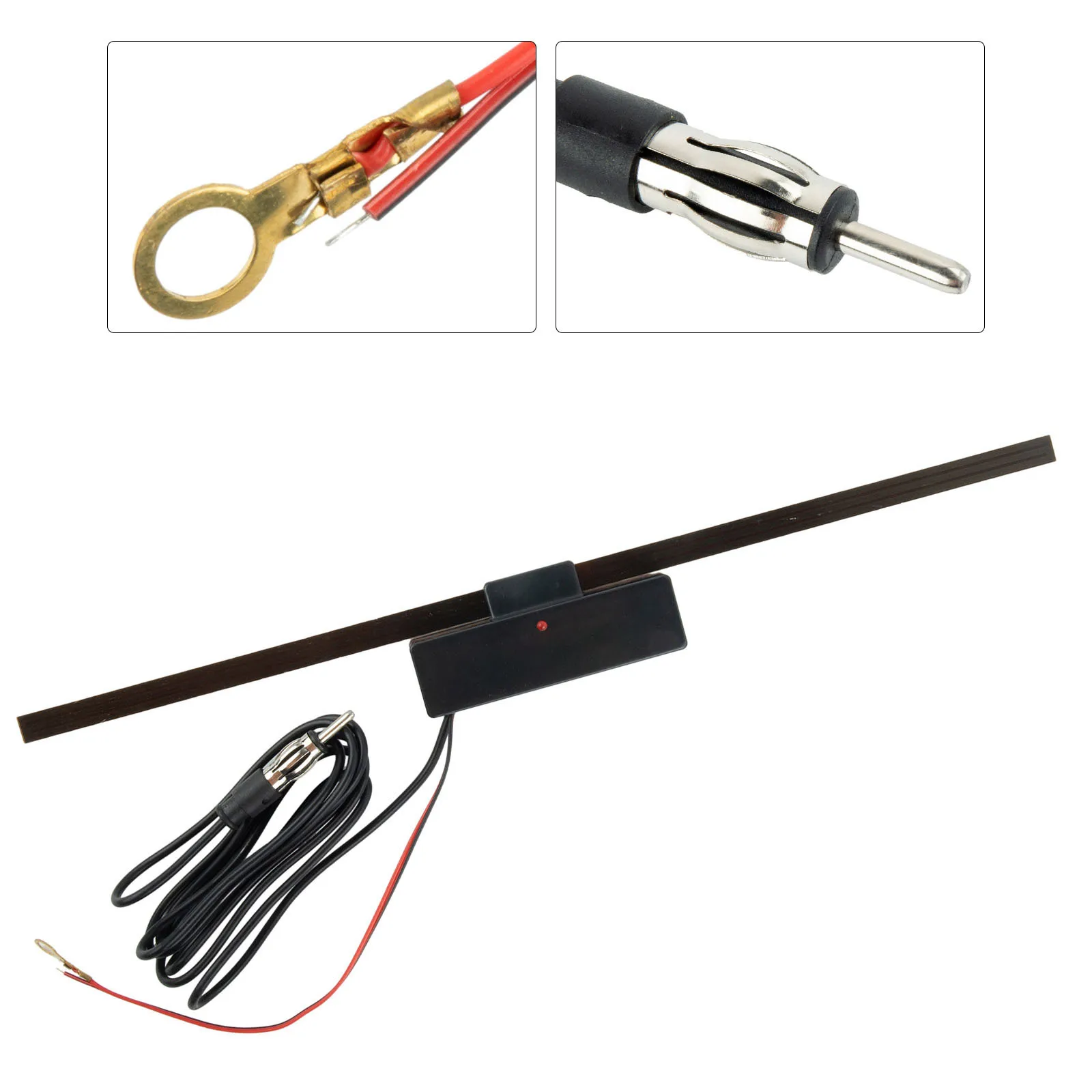 

Mount Adhesive FM Radio Antenna Antenna 12V 75O Amplify FM Signals UHF CH14 - 62 VHF CH2 - 13 Most Vehicle Truck