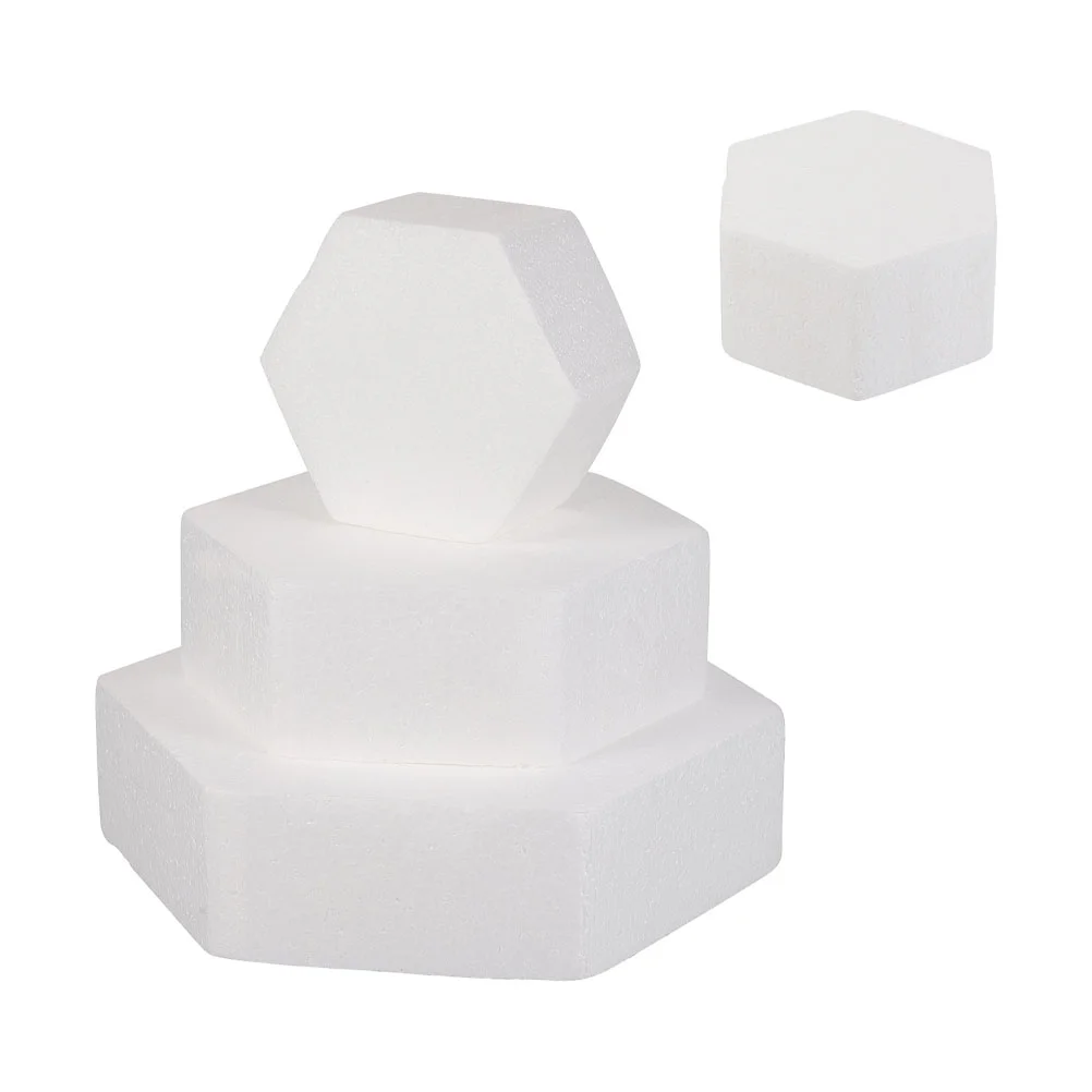 

Cakedummy Styrofoam Dummies Polystyrene Model Stand Rotating Practice Fake Round Wedding Hexagon Mould Hexagonal Floral