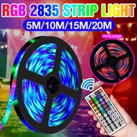 waterproof led strip light 2835 rgb tape diode flexible lamp tape ribbon colorful night light tv desktop screen led backlight
