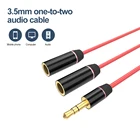 Разветвитель для наушников 3,5 мм, аудиоразъем, разветвитель, удлинитель 3,5 мм, штекер на 2 порта 3,5 мм, гнездо AUX 3,5, Кабель-адаптер