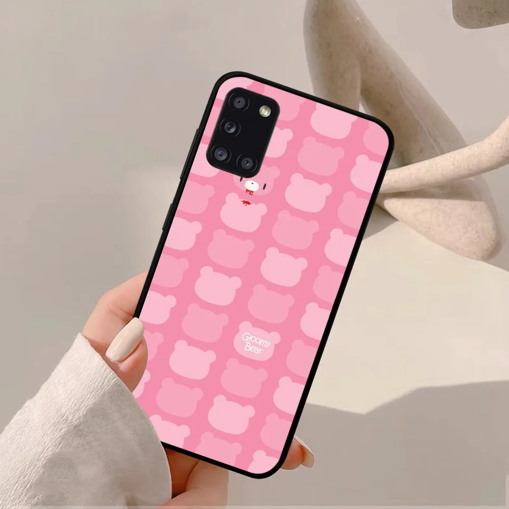 Чехол для телефона с мультяшным медведем G-gloomy Samsung A 10 11 12 13 20 21 22 30 31 32 40 51 52 53 70 71 72 73