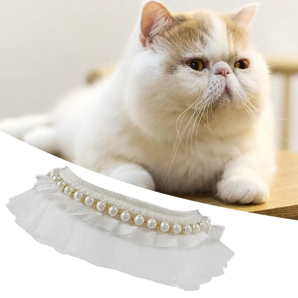 

Pet Bib Durable Soft Comfortable Universal Wedding Party Pet Sweet Lace Bib for Outdoor Puppy Collar Bib Dog Scarf