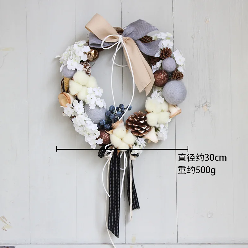 Новый Рождественский венок Xinyi Фотофон цветок виноградный круг день банкет