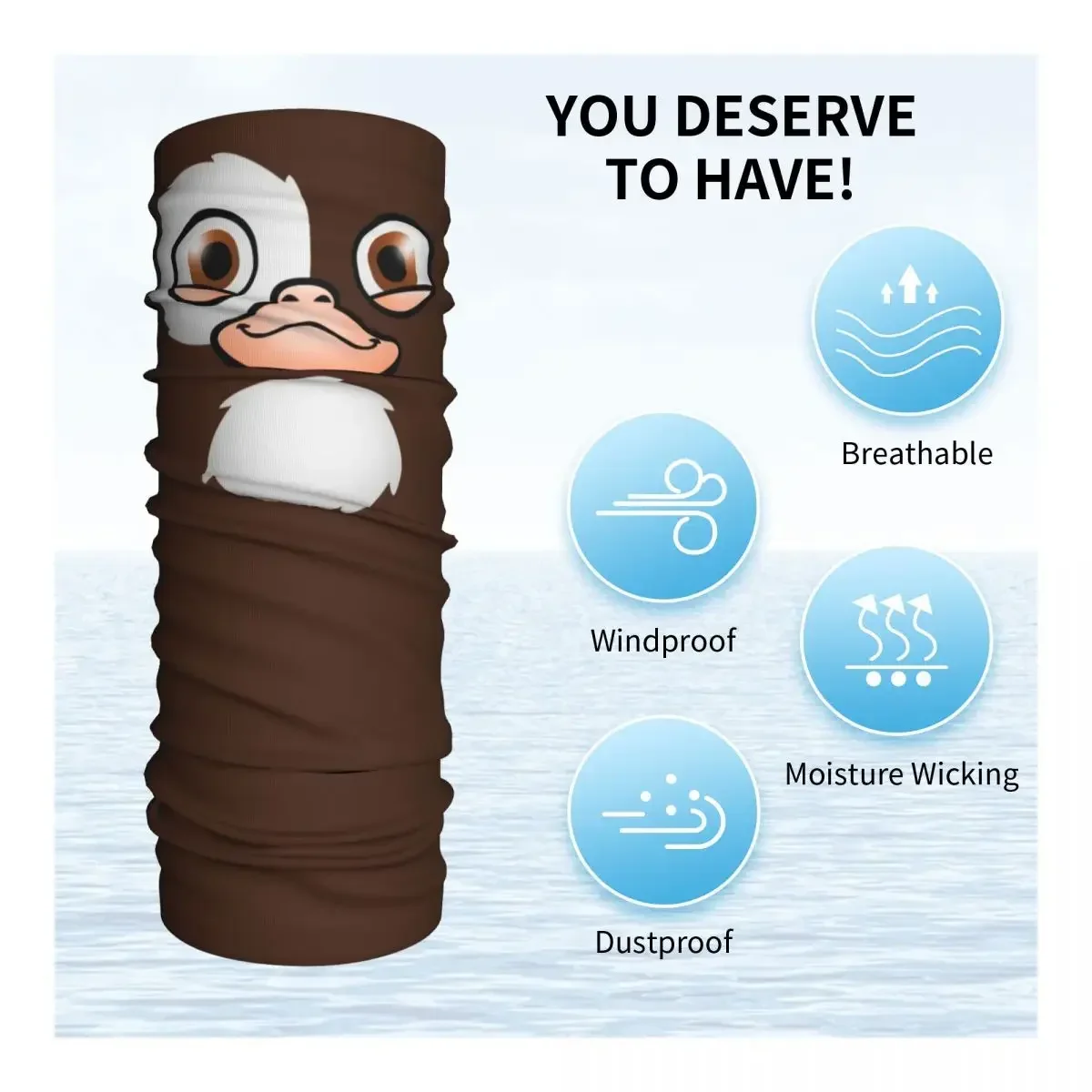 Милые гетры Gremlins шейные для женщин и мужчин Защита от УФ-лучей зимняя научная