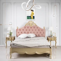 european solid wood carved princess bed french villa master bedroom 1 m 8 2 m double bed luxury dream princess bed
