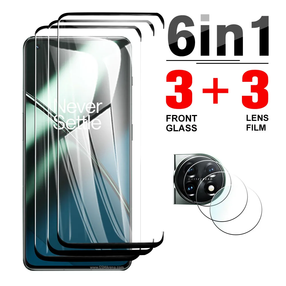 

Закаленное стекло с полным покрытием 8 в 1 для Oneplus 11, Защита экрана для Oneplus 11, Защитная пленка для камеры, Противоударная