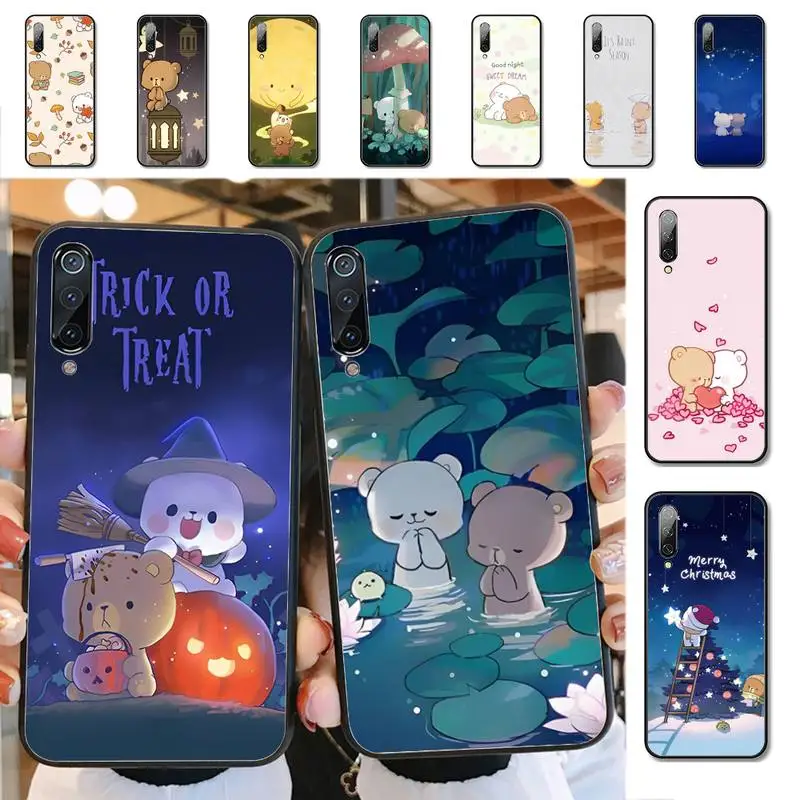 

Cute Cartoon Milk Bear Phone Case for Xiaomi mi 5 6 8 9 10 lite pro SE Mix 2s 3 F1 Max2 3