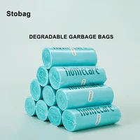 stobag fully degradable garbage bags rubbish environmentally friendly thicken drinks food packaging portable kitchen home clean