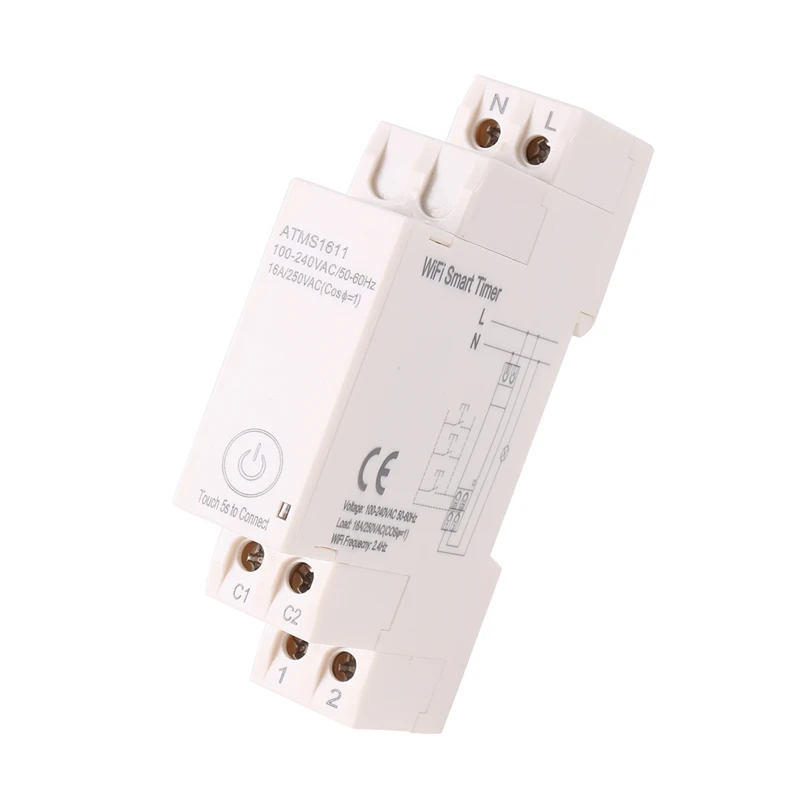 

1 PCS ATMS161 WIFI Smart Timer & Electricity Meter TUYA APP Timer Switch 100-240VAC 16A