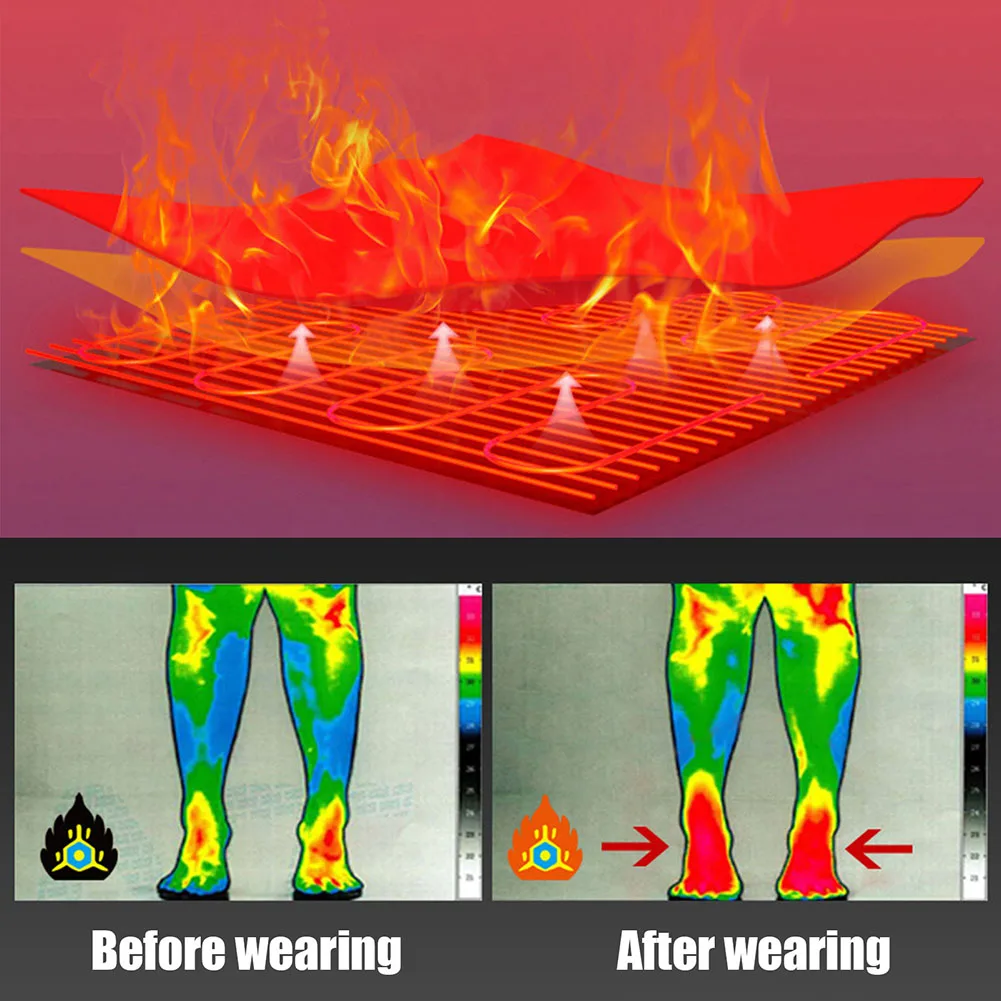 Winter Heated Socks 5V 5000mAh Rechargeable Socks App Control Temperature Christmas Electric Heating Socks For Cycling Skiing