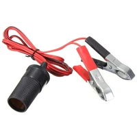 new 12v universal car auxiliary cigarette lighter socket connector battery crocodile clips power adapter extension cord