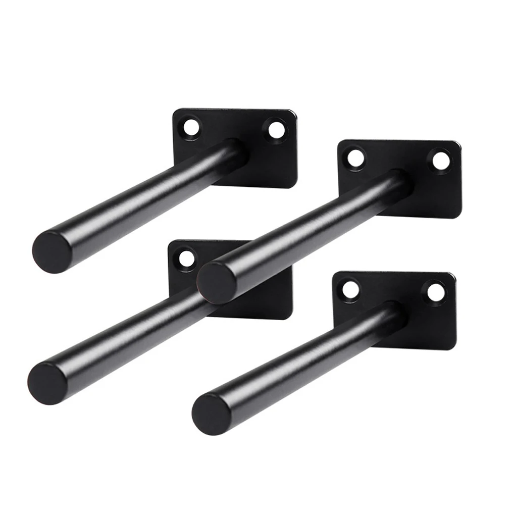 

4 Pcs Solid Steel Shelf Bracket Invisible Heavy Duty Concealed Blind Rack Wall Support Hardware for Raw Wood Shelves