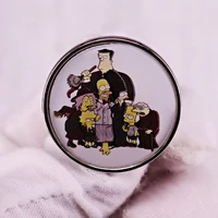 the comic family is funny enamel pin wrap clothes lapel brooch fine badge fashion jewelry friend gift