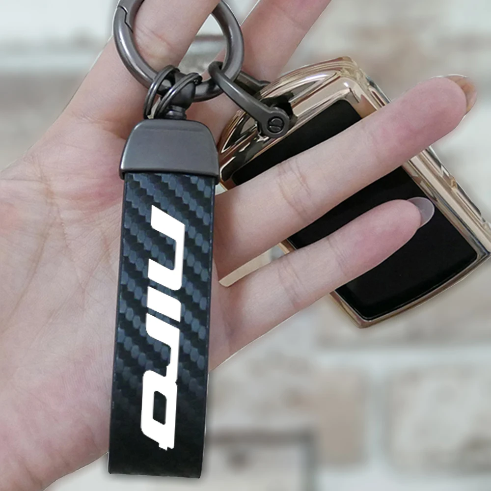 

Carbon fiber Keychain Car Logo Key Ring Car Styling for KIA NIRO Car Key Ring Holder Jewelry Square Pattern Buckle