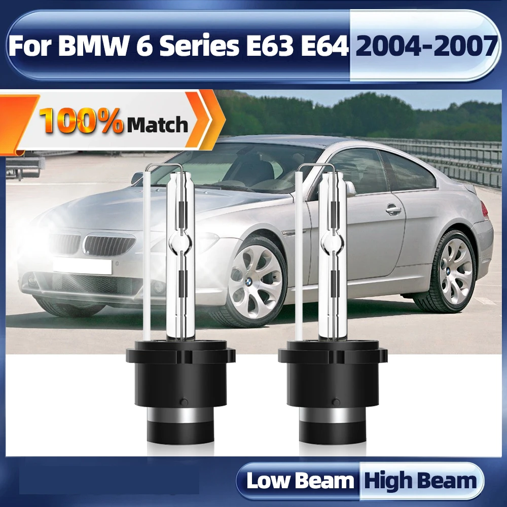 

2PCS Xenon D2S Headlight HID Car Light Bulbs 12V 35W 6000K White Auto Headlamps For BMW 6 Series E63 E64 2004 2005 2006 2007