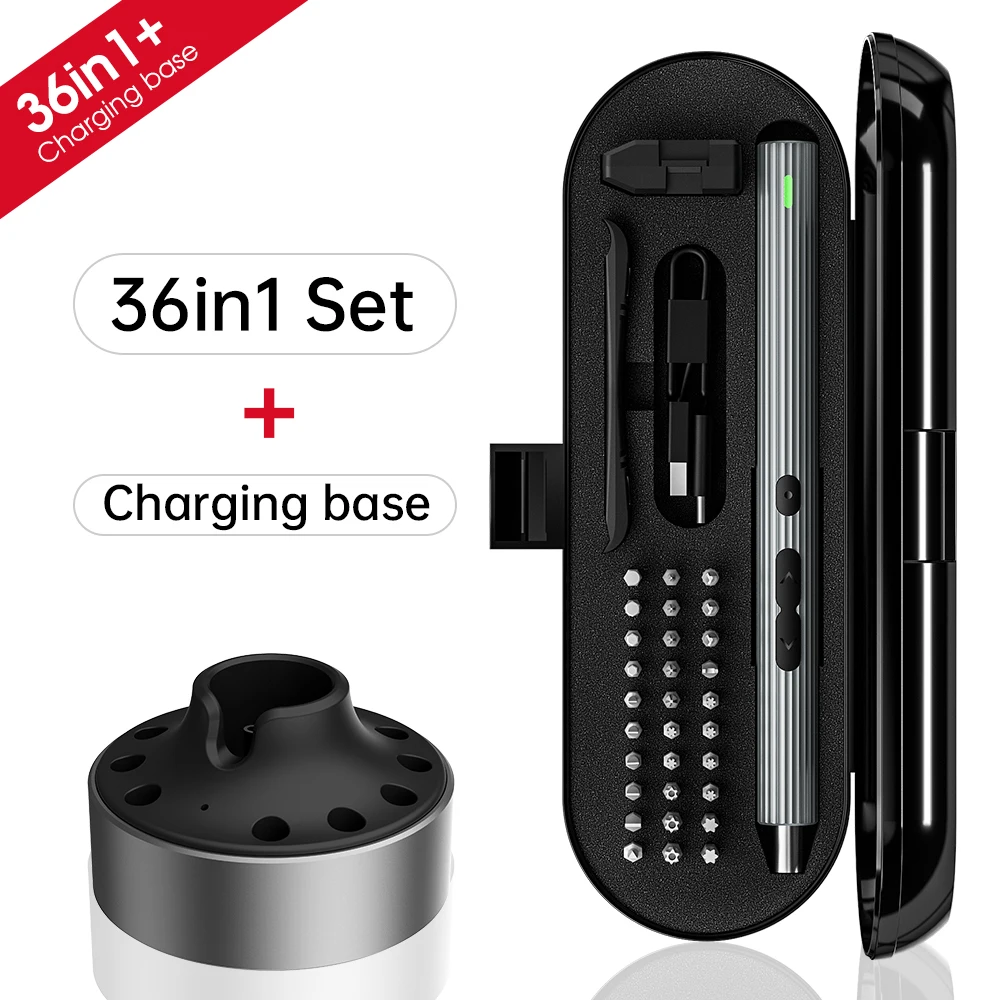 Electric Screwdriver S2 Steel Bits Precision Electric Driver Set Magnetic Multi-tool Screwdriver with LED Light Repair Tools