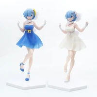 crystal rem anime character model toy rem handmade blue white tabletop window ornament beautiful girl fukuro gift