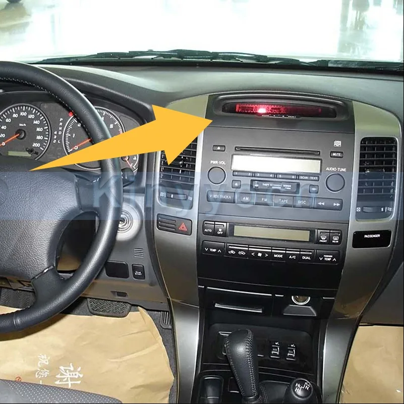 Фото Рамка автомобильных часов для Toyota Prado LC120 2003-2009, многофункциональные часы, электронные часы, рамка для датчика высоты компаса №5