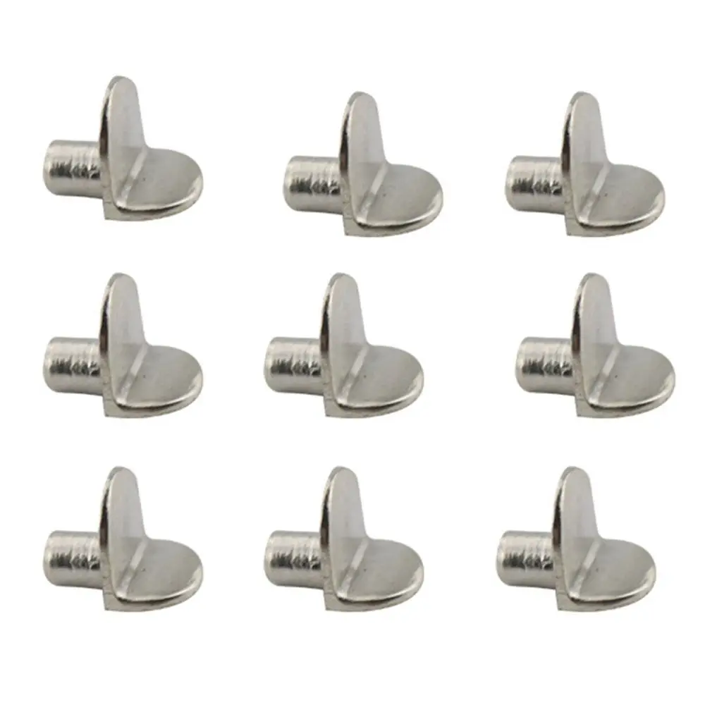 

50Pcs Shelf Brackets Support Studs Pegs 5mm Metal Pin Shelves Seperator Fixed Cabinet Cupboard Wooden Furniture Bracket Holder