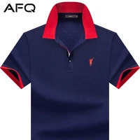 brand paul mens cotton middle aged lapel short sleeved t shirt polo shirt summer business large size mens blood top