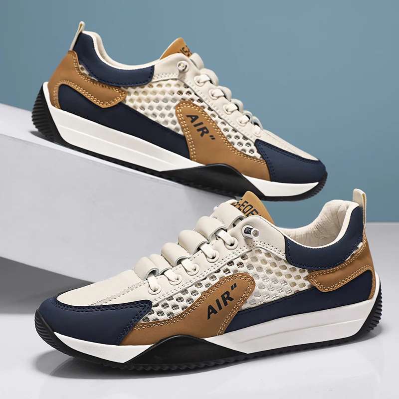 Мужская Кожаная Повседневная Обувь Из Искусственной Кожи С Круглым Носком