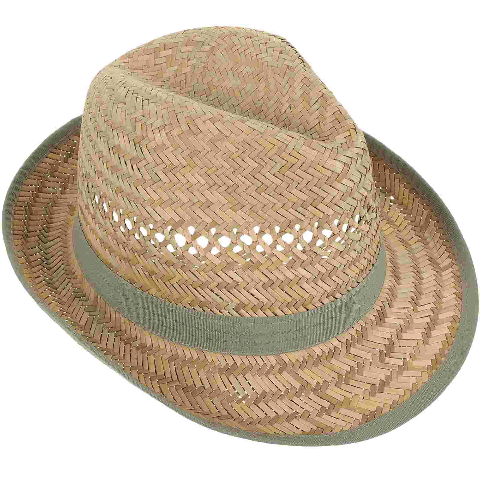 

Straw Hat Outdoor Sun Protection Portable Beach Male Visor Adults Summer Hats Shade
