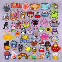 cartoon animal patch donut cute cat embroidered patches for clothing thermoadhesive patches iron on patches on clothes badges