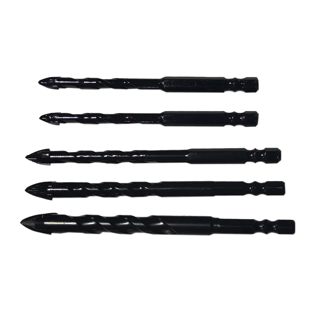 

Tile Twist Drilling Bits Woodworking Ceramic Hole Opener Hard Alloy Coating Carpentry Portable Household Hand 4pcs