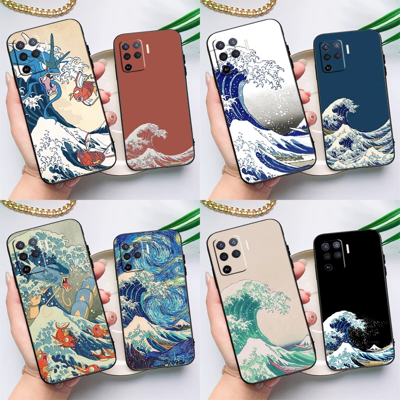The Great Wave off Kanagawa For OPPO A5 A9 2020 Case OPPO A83 A91 A93 A15 A3S A54 A74 A94 A52 A72 A53S A31 A53 Cover