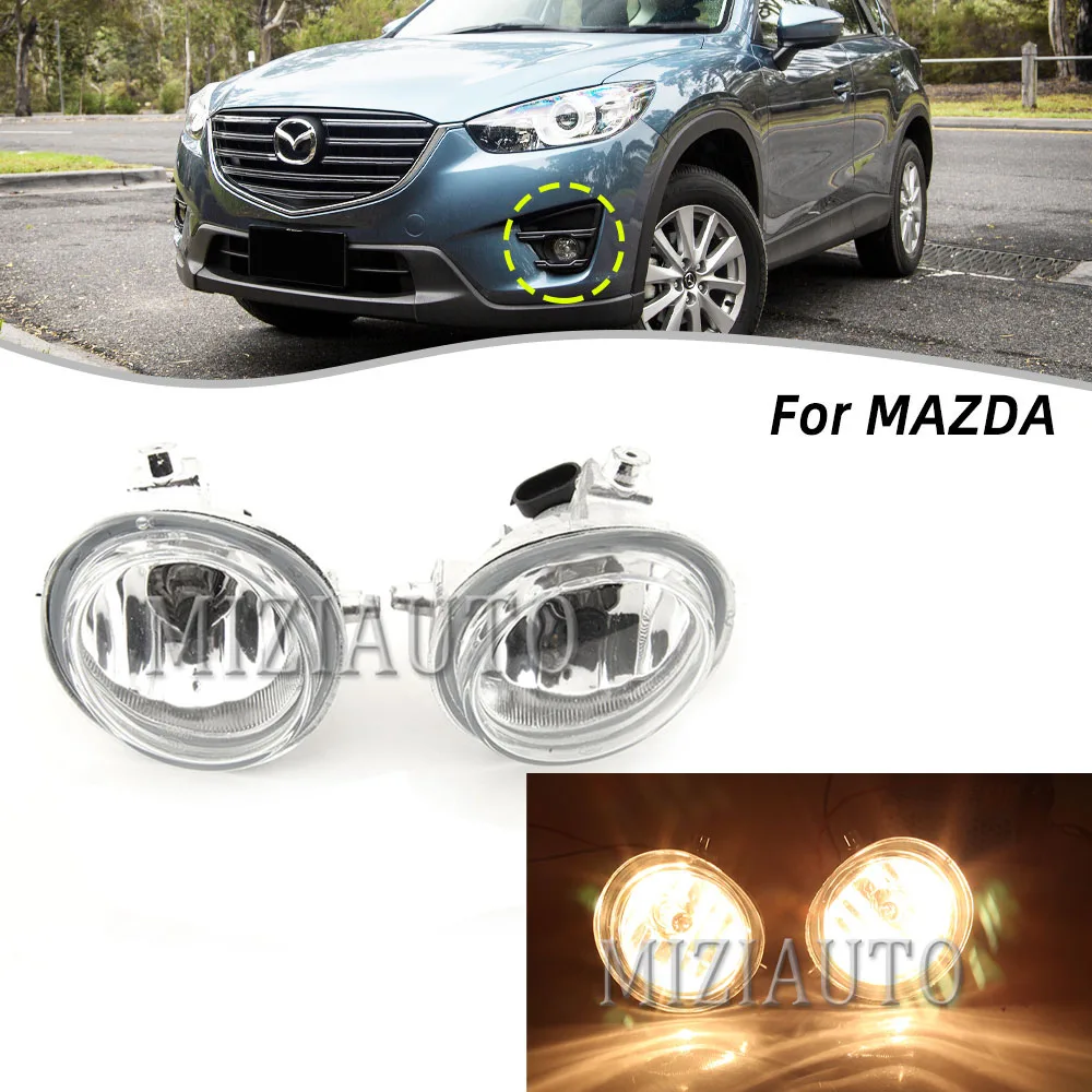 Fog Lights for Mazda 6 5 3 2 CX-5 CX-7 CX-9 RX-8 MPV MX-5/Miata Headlight Fog Light Front Bumper Fog Lamp H11 Halogen 55W