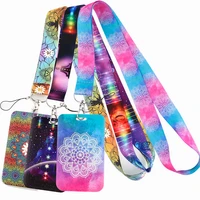 yoga beautiful lanyards for keys chain id credit card cover pass mobile phone charm neck straps badge holder accessories gifts