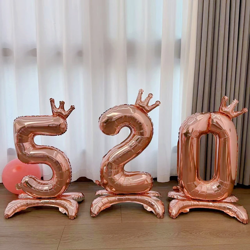 Цифровой воздушный шар 32 дюйма &quotКороны&quot розовый золото WILD FRUIT