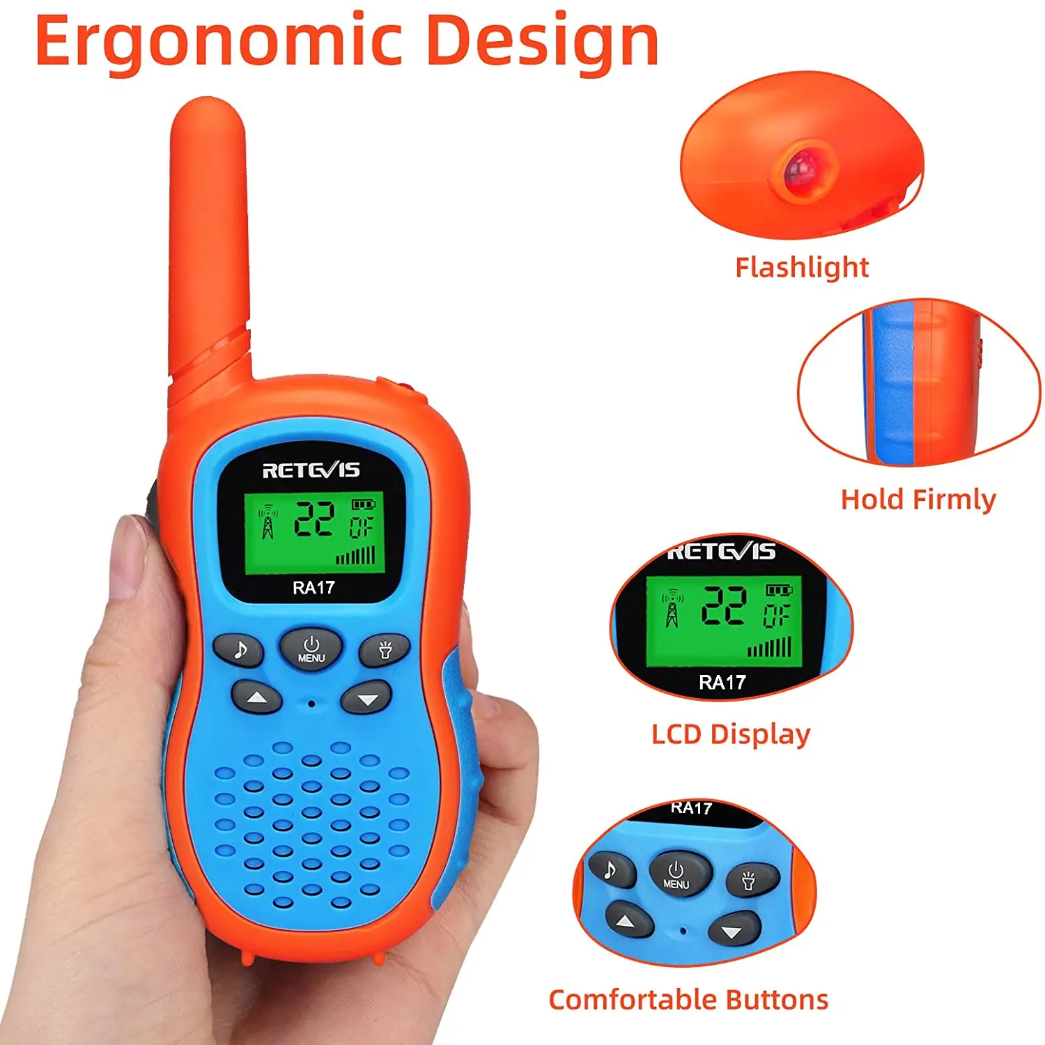 retevis ra617 walkie talkie kids 3pcs camping hiking best birthday gift toy walkie talkies for boys and girls childrens radio free global shipping