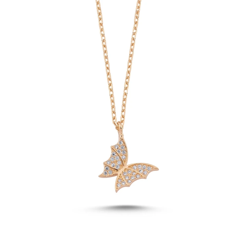 

Silver 925 Sterling Zircon Butterfly Necklace