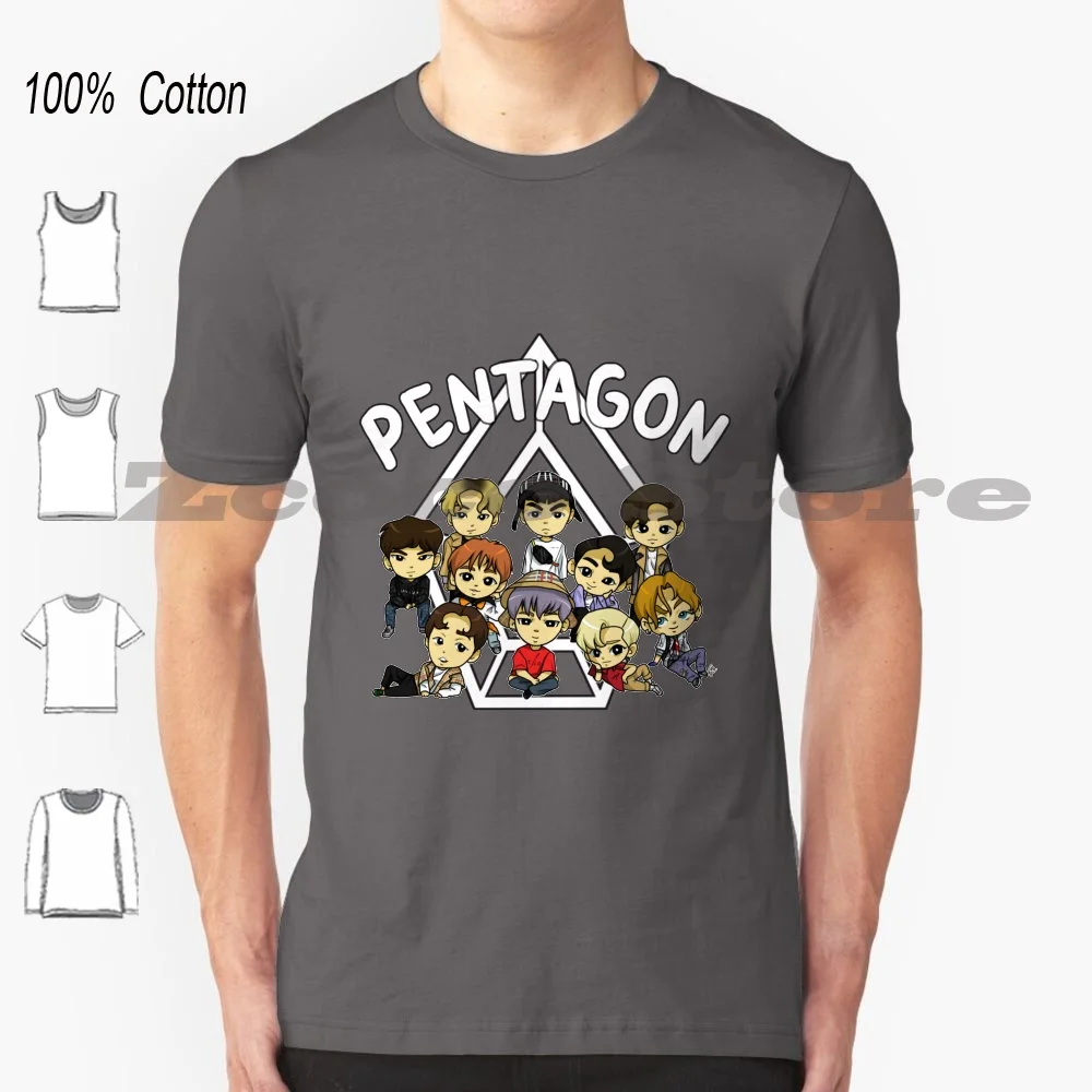 Футболка Pentagon-Shine (), 100% хлопок, удобная, высокого качества, Pentagon Kpop K Pop, корейское аниме, милый Kpop K