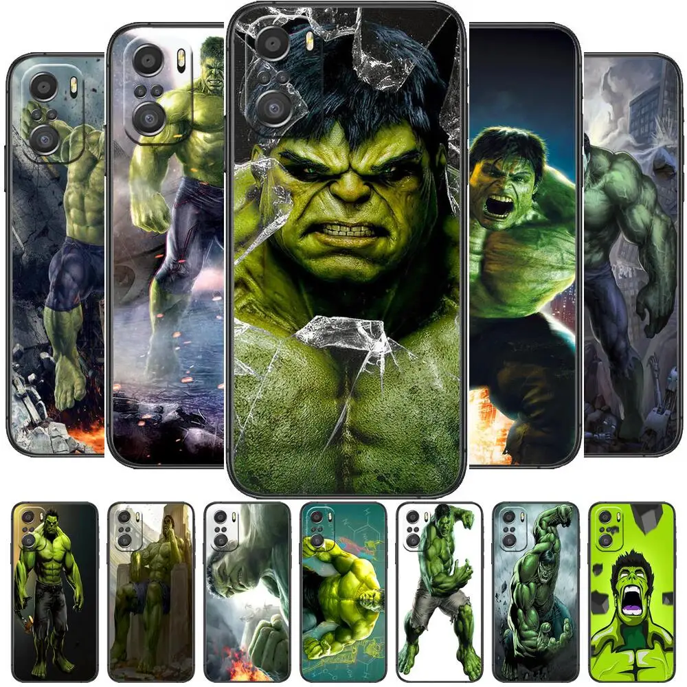 

Marvel Hulk Phone Case For xiaomi mi 11 Lite pro Ultra 10s 9 8 MIX 4 FOLD 10T 5g Black Cover Silicone Back Prett