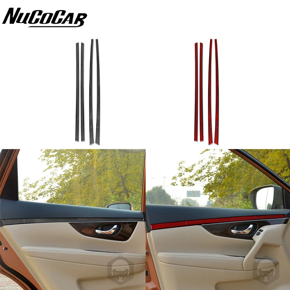 Для Nissan X-Trail Rogue T32 2013-2021 дверной переключатель из углеродного волокна верхняя