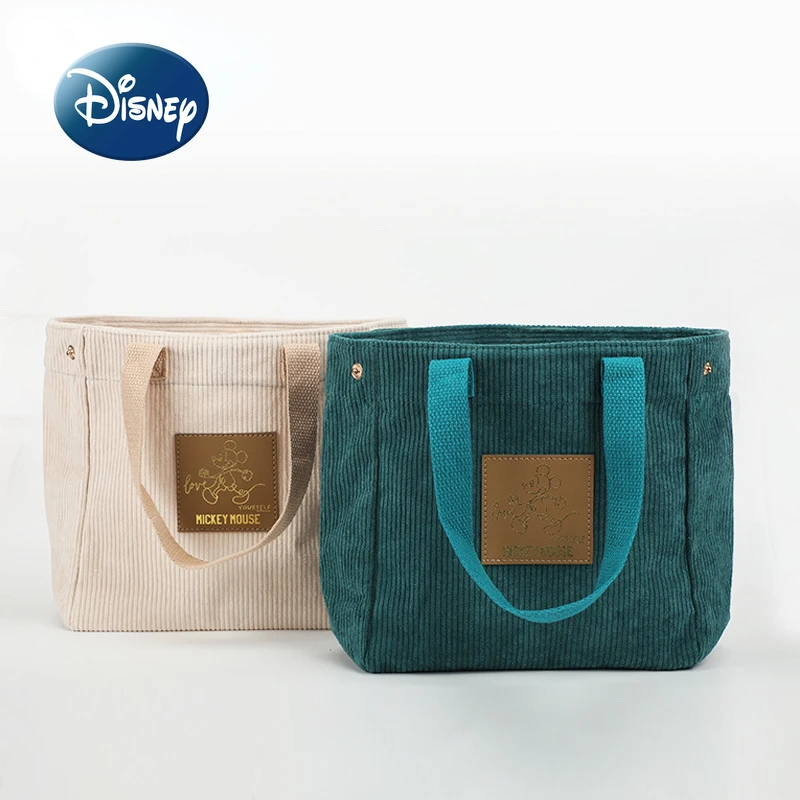 Disney Mickey New Women'S Mini Handbag Cartoon Cute Women'S Bag Luxury Brand Handheld Makeup Bag Picnic Lunch Box Bento Bag