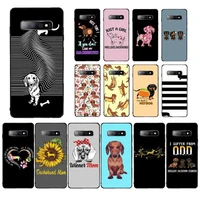 yinuoda dachshund silhouette dog phone case for samsung s10 21 20 9 8 plus lite s20 ultra 7edge