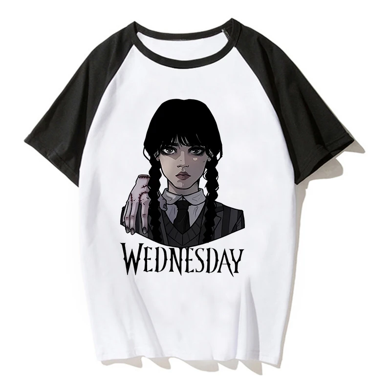 Tshirt Wednesday Addams Children T-Shirt I Hate People Cartoons Clothes Kid Girl Boy Nevermore Academy T Shirt Baby Casual Top