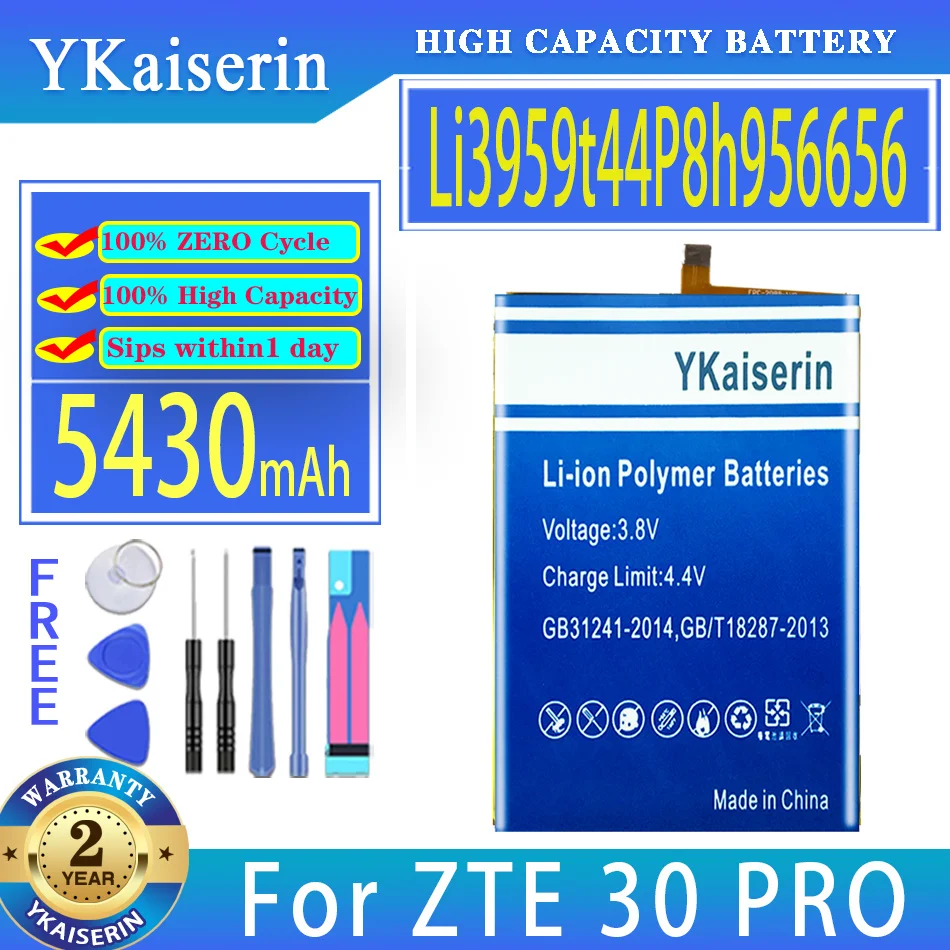 

YKaiserin Battery Li3959t44P8h956656 5430mAh For ZTE 30 Pro 30Pro/S30SE S30 SE 8030N Bateria