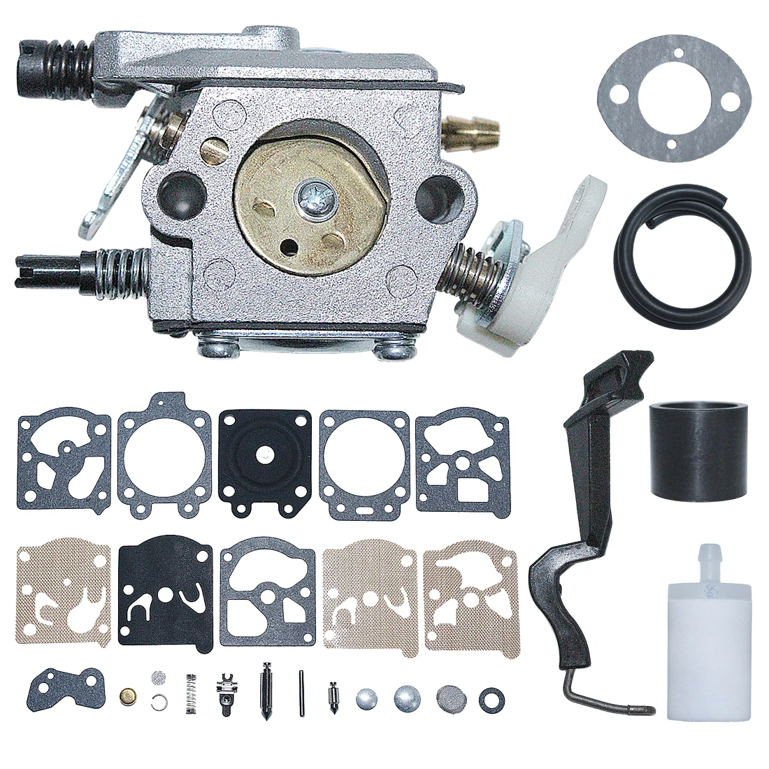 

Карбюратор для Husqvarna 55 51, дроссельная штанга, топливный фильтр, линия, Впускной комплект для ремонта ботинок, зеркальный