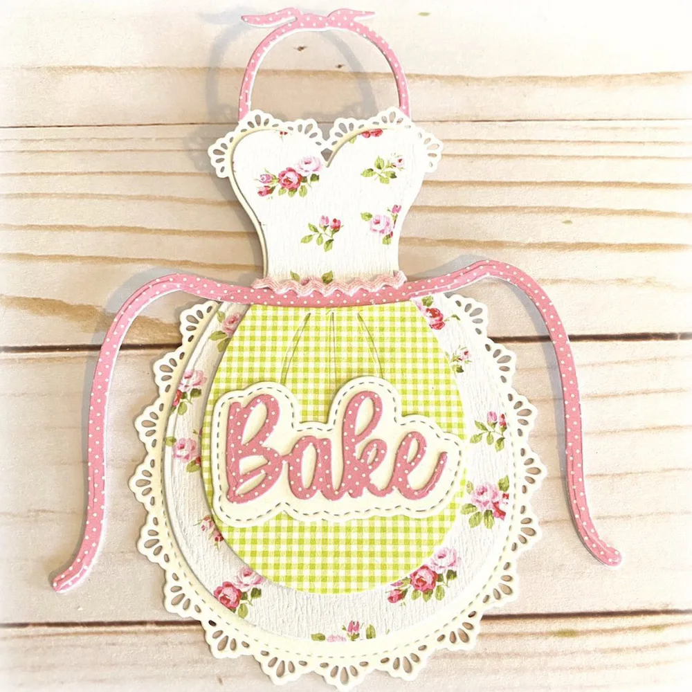 Большой элегантный фартук KSCRAFT металлические штампы трафареты для сделай сам