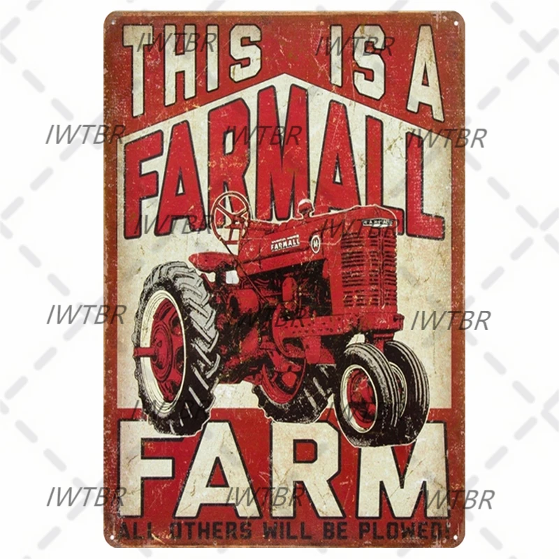

This Is A Farmall Farm Tractor Tin Logo Vintage Fun Poster Home Wall Art Decorate