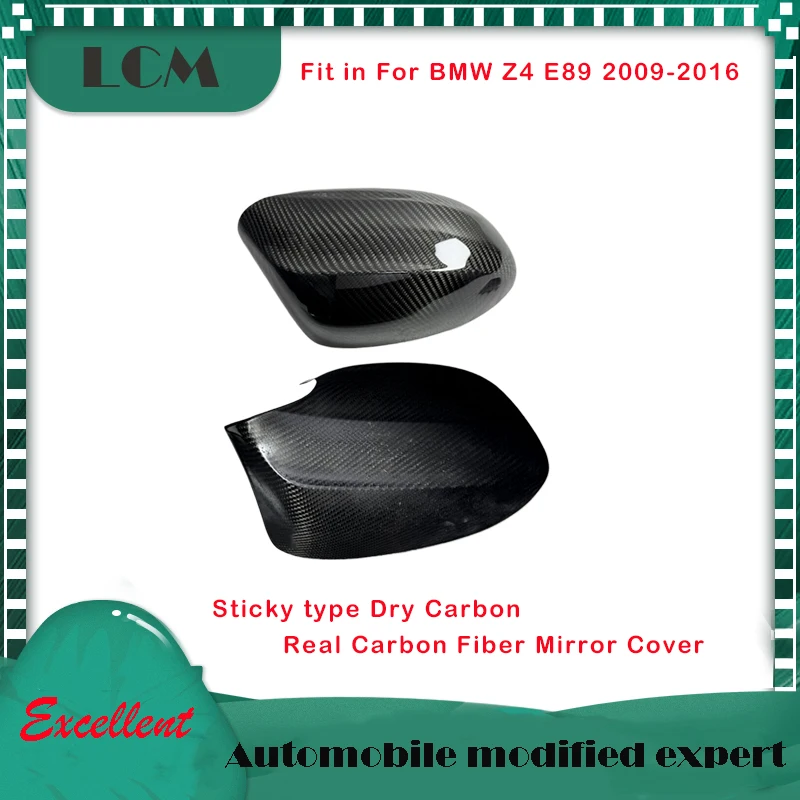 

2009-2015 для BMW Z Series Z4 E89 Add On Style Dry Carbon из настоящего углеродного волокна, боковое зеркало заднего вида автомобиля, глянцевый черный