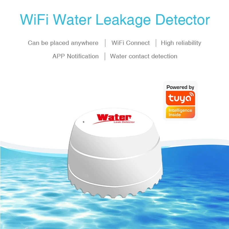 Датчик утечки воды EARYKONG с Wi-Fi смарт-детектор оповещением управлением через