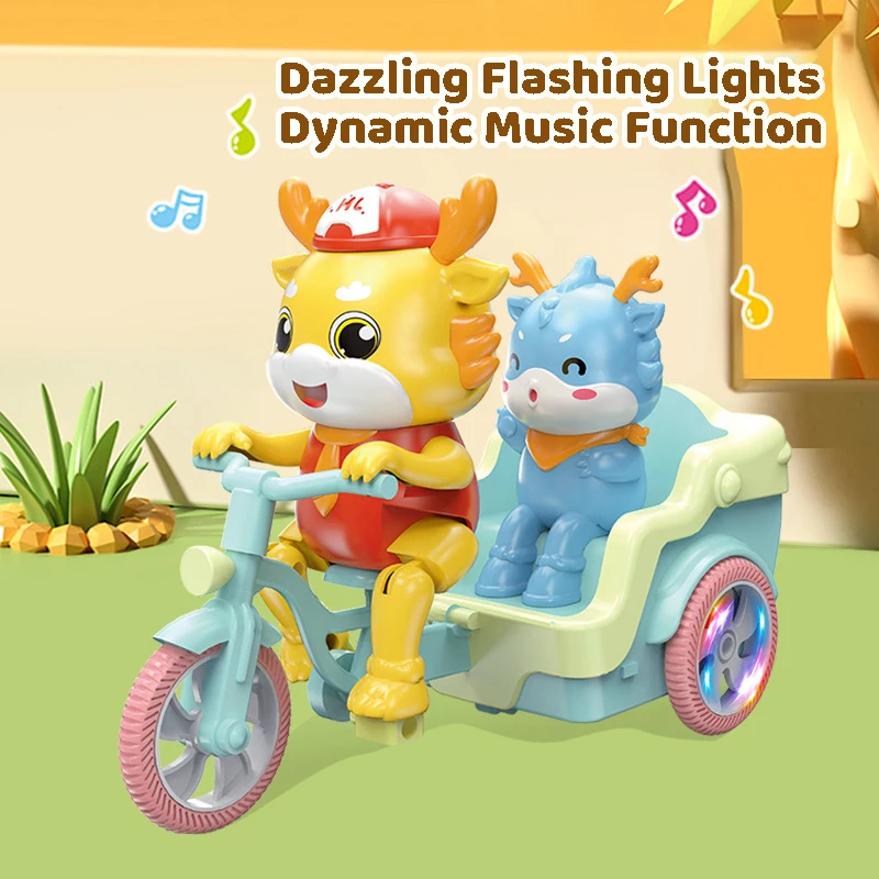 Электрический трехколесный велосипед с драконом