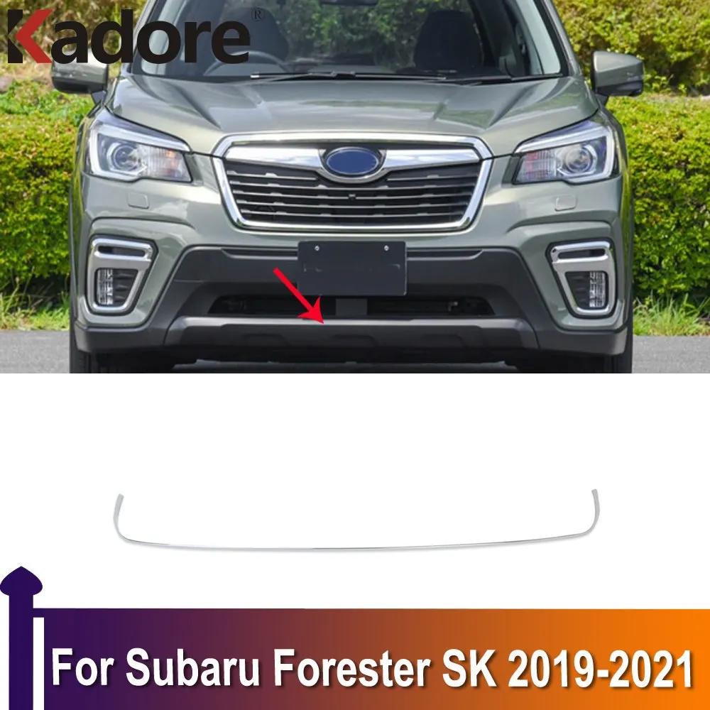 

Внешние аксессуары для Subaru Forester SK 2019 2020 2021, хромированная накладка на передний бампер из АБС-пластика, Декоративная полоса